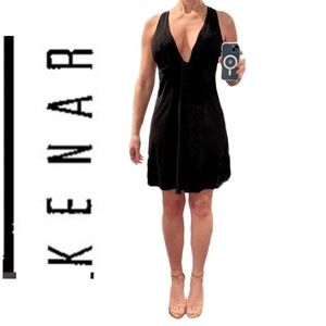 KENAR Little Black A-Line Dress